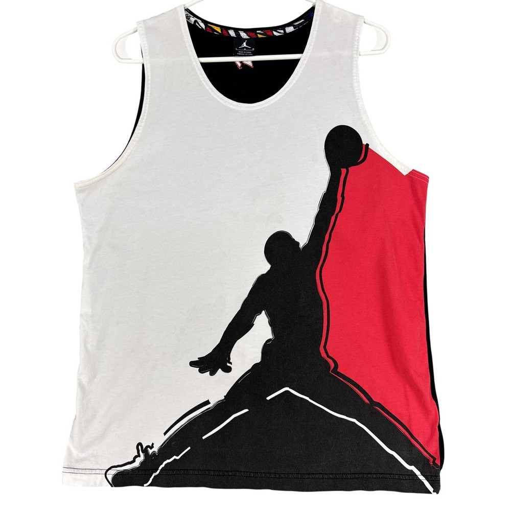 Jordan White Black Red Jumpman Tank Top